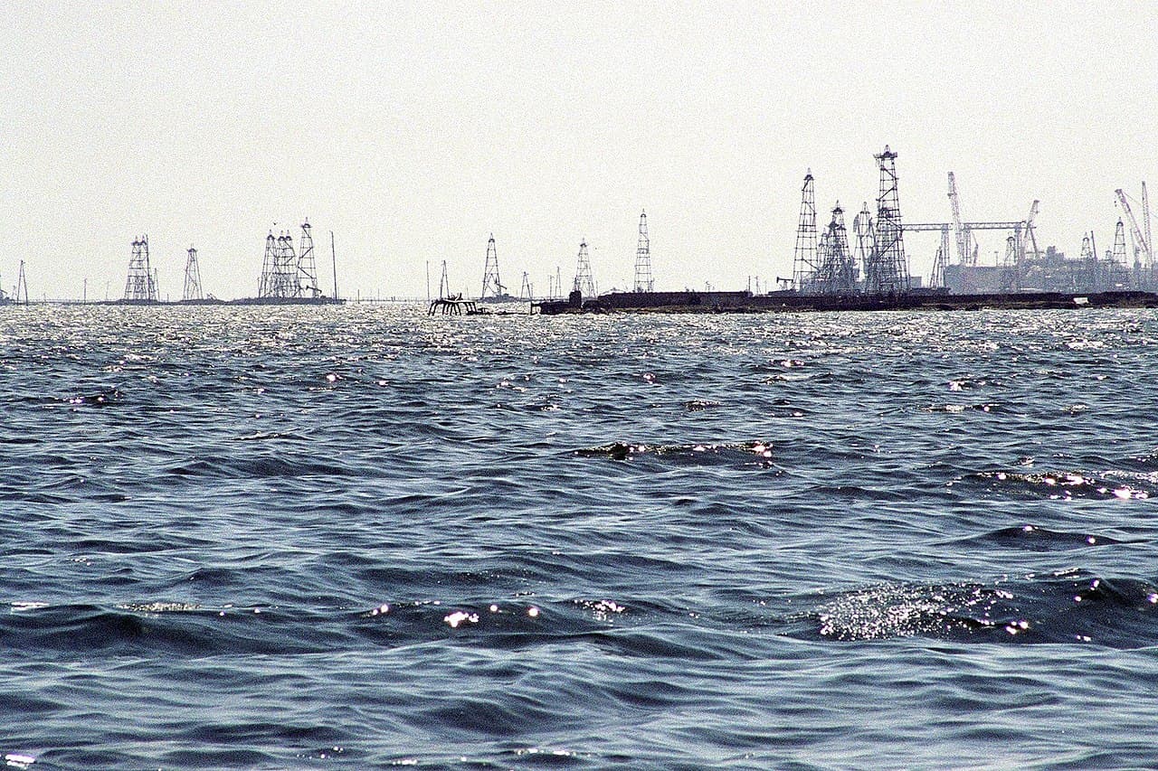oil rocks near baku